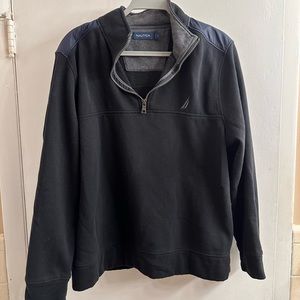 Slightly worn men’s large black Nautica quarter-zip.